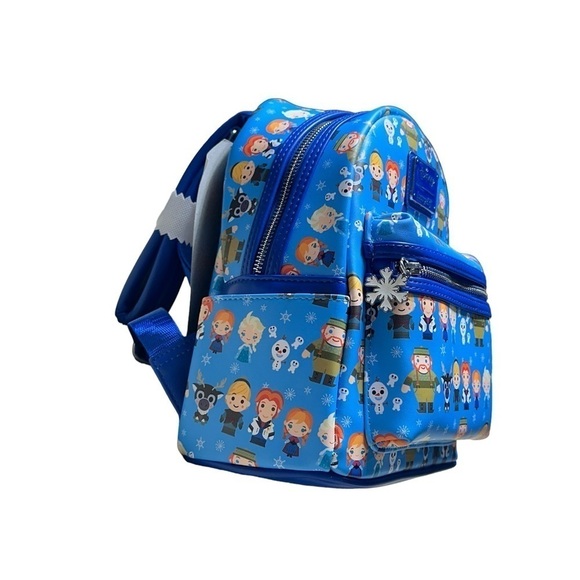 Loungefly Disney Frozen Chibi Characters AOP Mini Backpack - Picture 3 of 6